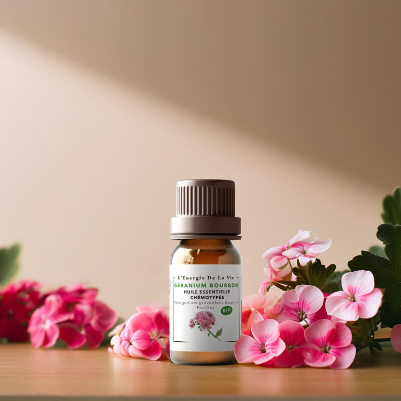 Huile essentielle bio géranium bourbon – L’Énergie de la Vie