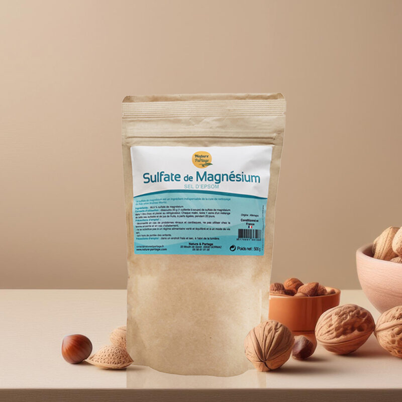 Sulfate de magnésium (sels d’epsom) 500g